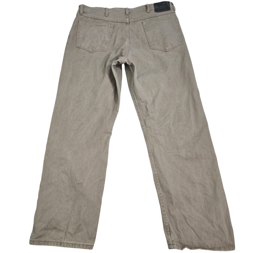 Vintage Wrangler Silver Edition Jeans 38x30 Khaki Tan Denim Made in USA 90s - Picture 2 of 13